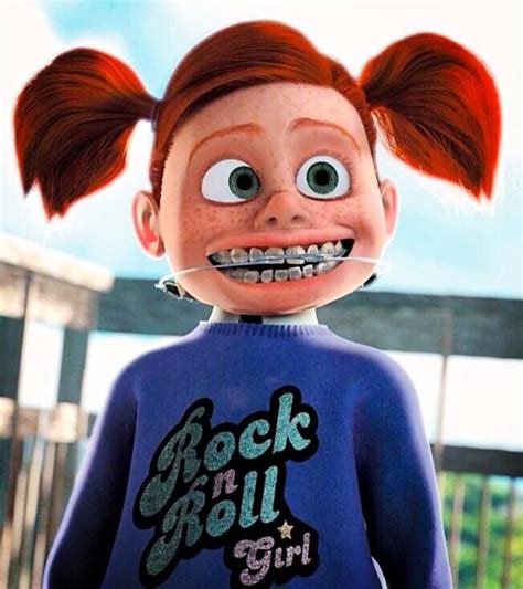 Purple Darla T-Shirt. . Girl from finding nemo with braces